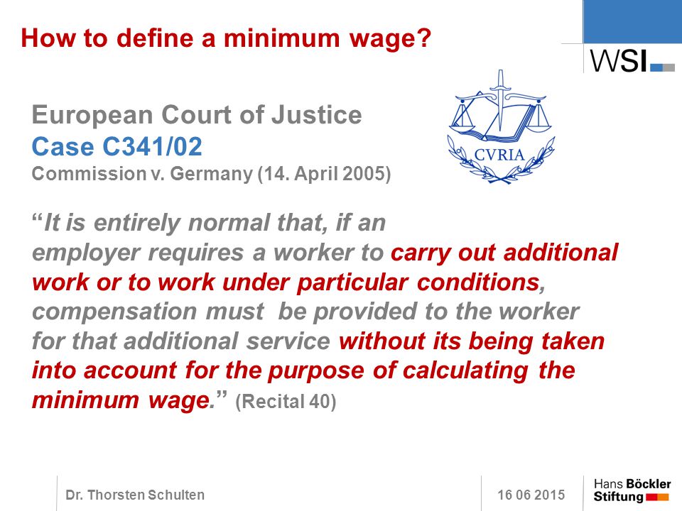 The case for minimum wage in europe essay